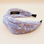Floral Pattern Silky Fabric Headband (Purple)