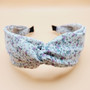 Floral Pattern Knot Fabric Headband (Mint)