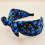 Lobelia Pattern Fabric Headband (Black)