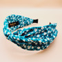 Floral Pattern Twist Fabric Headband (Mint)