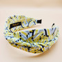 Geometric Pattern Twist Fabric Headband (Yellow)