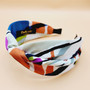 Lined Design Twist Headband (Orange)