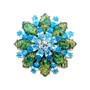 Large Swarovski Crystal Firework Brooch (