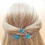 Crystal Star Hair Slide (Blue zircon)