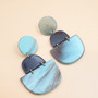 Handmade Resin Earrings (Aqua Blue)