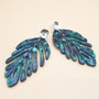 Handmade Acrylic leaf earrings (Green)