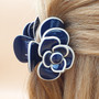 Large Rose Hair Claw (Navy)