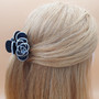 Small Rose Hair Claw (Navy)