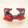 Flower bow headband (Red & black)