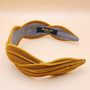 Wavy velvet headband (Mustard)