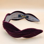 Wavy velvet headband (burgundy)