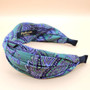 Paisley design twist fabric headband (green)