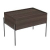 Vitra Equal Sub Module 100 cm Elm 64112, dark brown wooden module with metal legs.