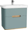 Vitra Sento Single Drawer Sink Cabinet Without Legs 65 Cm Matte Fjord Green 65873.