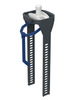 Yoke for Geberit flush valve type 240, genuine Geberit part, black, with blue metal bracket.