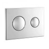 Ideal Standard Conceala 3 Contemporary Dual Flush plate S1082AA in silver finish with dual buttons.