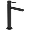 Vitra Origin High Type Basin Mixer in Matte Black color with sleek design and handle lever.