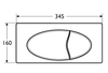 Ideal Standard E4434AA Chrome product image with dimensions and oval shape design.