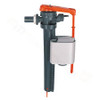 Wirquin Jollyfill Side Entry Inlet Float Valve 16300101, black and orange toilet inlet valve.