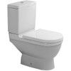 Duravit Starck 3 Soft Close Toilet Seat & Cover White 0063890000, white toilet with soft close lid.