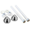 Roca Pan fixing kit AV0018500R with metal and plastic components on a white background.