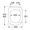 Villeroy & Boch Subway 9M55S101 WC seat, soft-closing hinges, stainless steel, white, known for its quality.