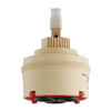 Grohe 46565 Ceramic Cartridge Low Pressure 46565000, beige faucet cartridge with red and black base.