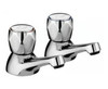 SWAN STANDARD 3/4" BATH PILLARS CP C58101, chrome bath pillar taps with shiny finish.