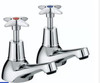 SWAN X TOP 3/4" BATH PILLARS CP C58110 chrome bath pillar taps with red and blue handles.
