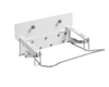 ROCA Access Swivel Washbasin Support, silver, adjustable bracket for easy basin installation and maintenance.