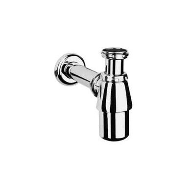 Vitra Artema Washbasin/Sink Siphon Lower Assembly, a contemporary accessory in sleek chrome finish, T-Type design.