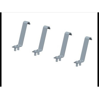 Vitra UNDER COUNTER FIXING BRACKETS 424106YP1TE, four grey metal under counter mounting brackets.