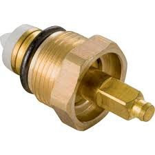 Geberit spindle for angle stop valve 240.298.00.1, brass valve spindle with handwheel, left thread.