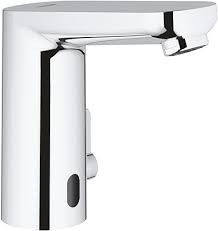 Grohe Bau Cosmopolitan Touchless Sink Mixer, Electric Double Water Inlet, 36453000, shiny chrome finish.