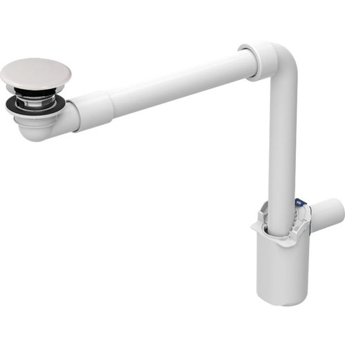 Geberit 152099011 free outlet, valve off, white, Geberit brand plumbing part with pipe and fittings.