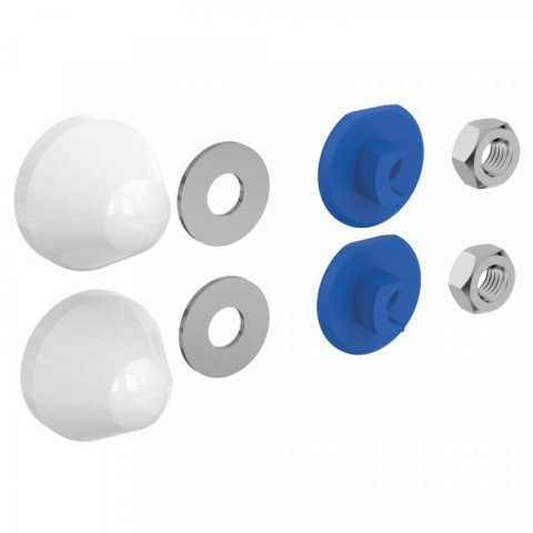 IDEAL STANDARD R0201AC Prosys WC Fixings Protective Caps White, set of fixings and protective caps.