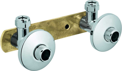 Grohe 18153000 G3000 concealed fix bracket for mixer in chrome finish, brass plate.