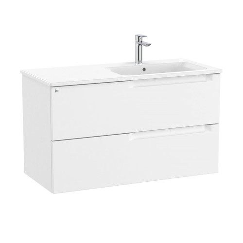 Roca Aleyda Unik Wall-hung Vanity Unit with Two Drawers and Right-handed Basin (1000mm) A857713509