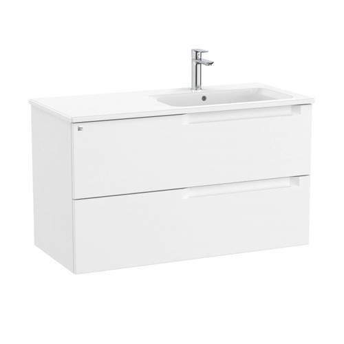 Roca Aleyda Unik Wall-hung Vanity Unit with Two Drawers and Right-handed Basin (1000mm) A857713509