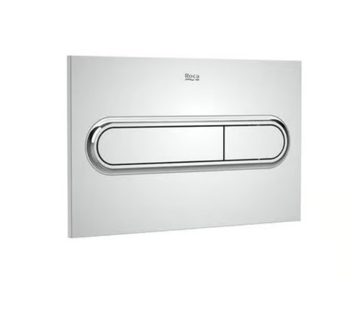 ROCA PL1 operating panel - chrome finish, dual control, professional toilet flush plate, Roca brand.