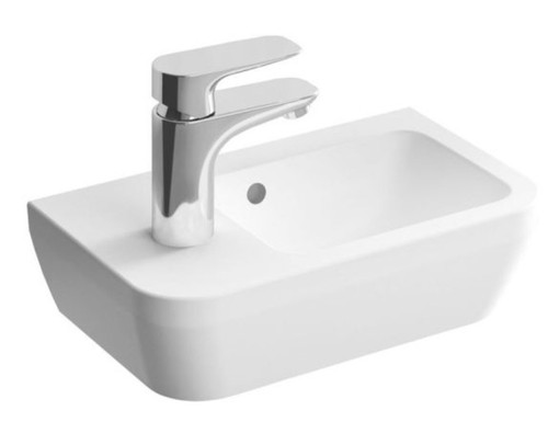 Vitra İntegra 370mm Compact Cloakroom Basin 1 Tap Hole Left-Hand - White - 7090L003-0028