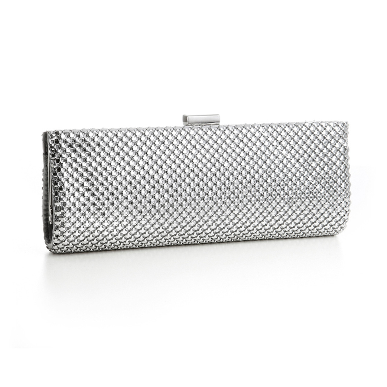 SILVER CRYSTAL BRIDAL CLUTCH BAG – www.soosi.co.in