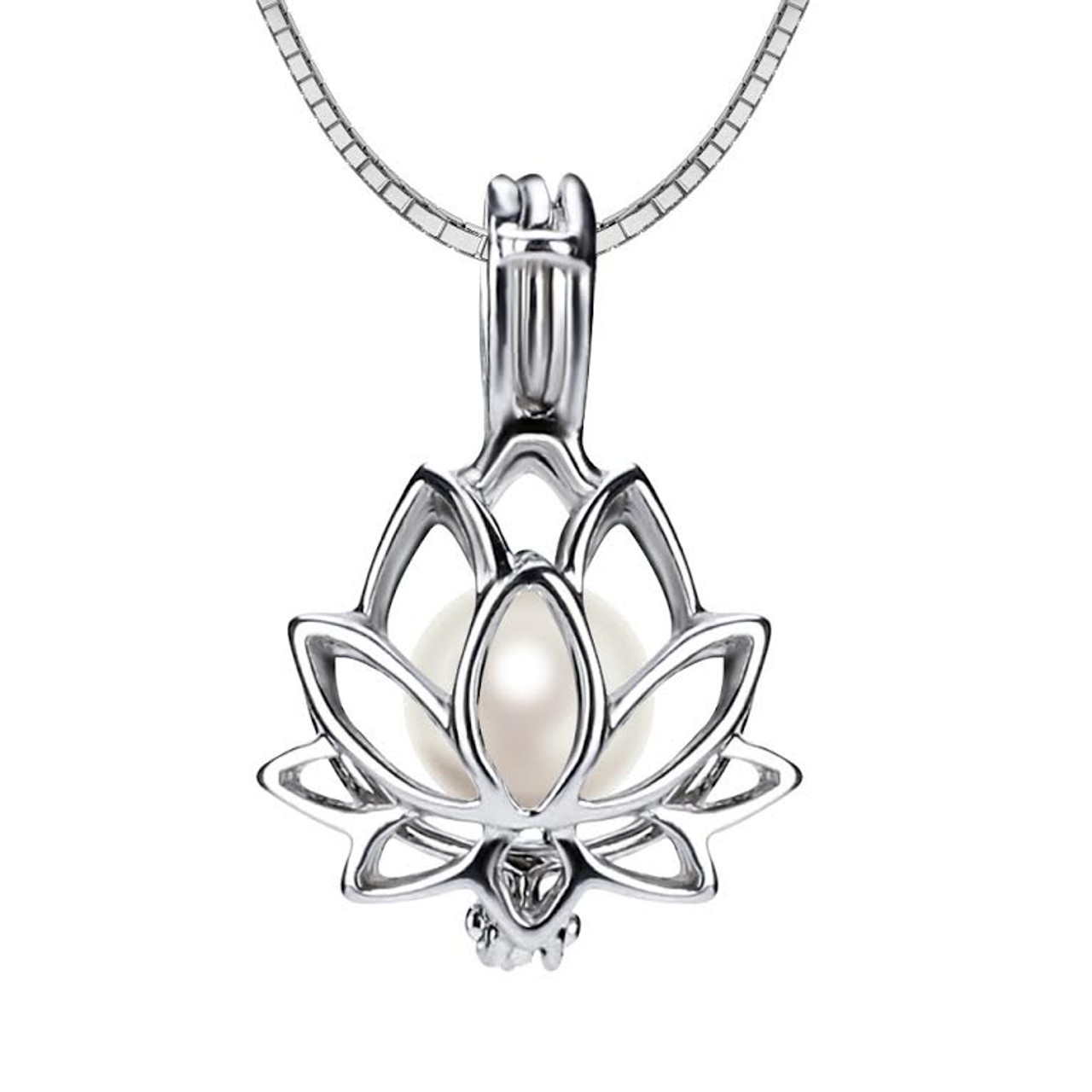 Pearl in Oyster w/Lotus Blossum Pendant Set | The Wish Pearl