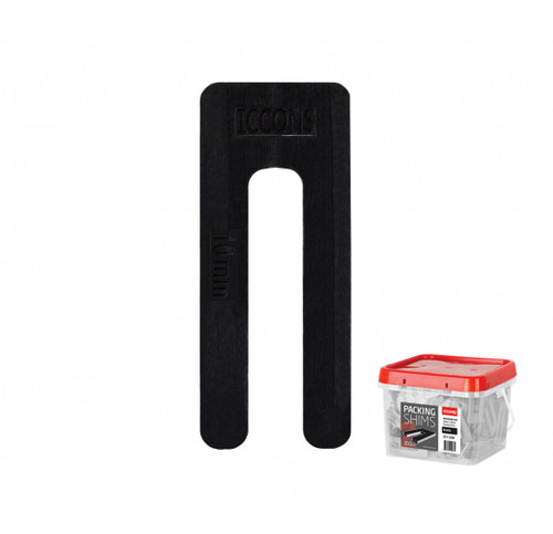 WINDOW PACKER - SHIM 100 BOX ICCONS 5.0mm x 75mm RED