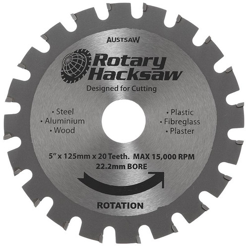 Rotary Hacksaw Blade 22.2mm Bore 20 Teeth Austsaw