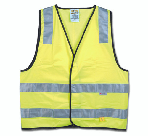 HIVIS YELLOW SAFETY VEST DAY/NIGHT USE CLASS D/N