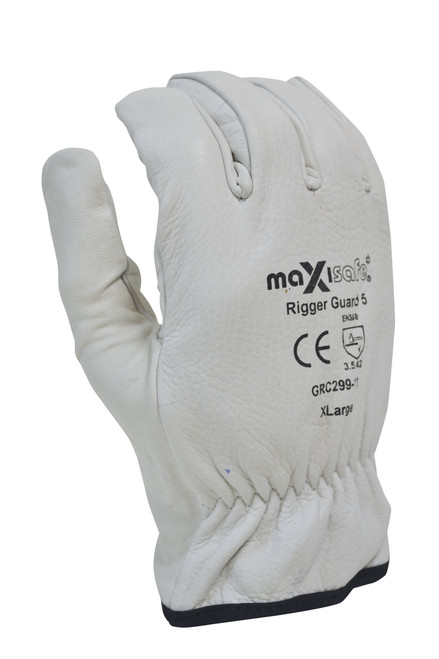 MAXIGUARD CUT 5 LEATHER RIGGERS GLOVE