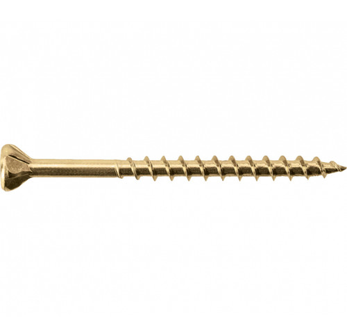 CHIPBOARD SCREW RIBBED COUNTERSUNK ZINC YELLOW