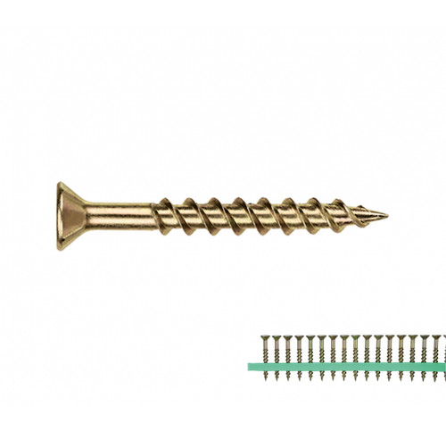 MURO CHIPBOARD SCREW ZINC YELLOW STRIP