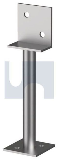 GALVANISED POST SUPPORT L STIRRUP STEM